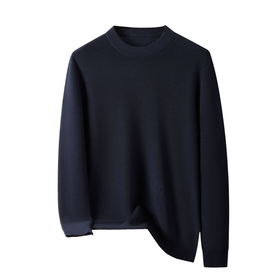 Autumn Winter Men’s Wool Sweater Warm Knitted Middle-Aged