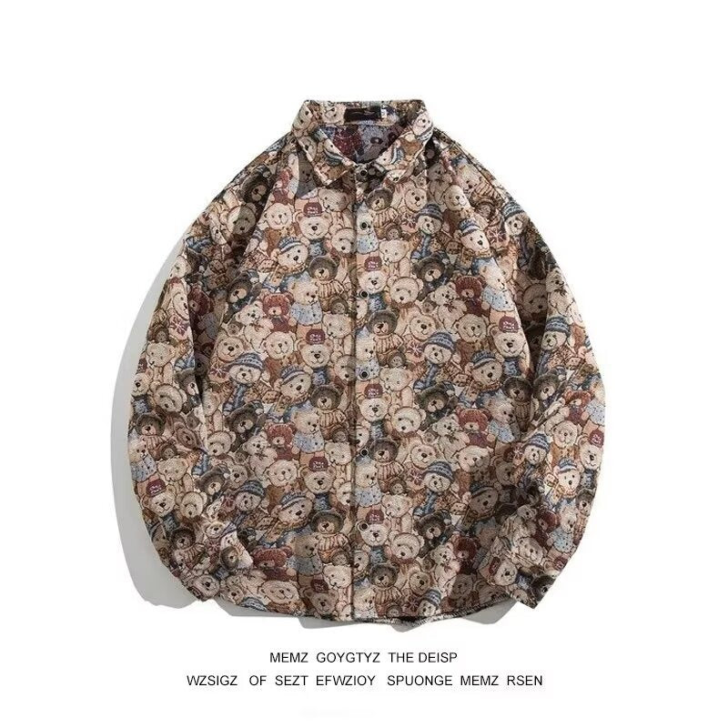 Vintage Woolen Overshirt Men’s Ethnic Style Jacket