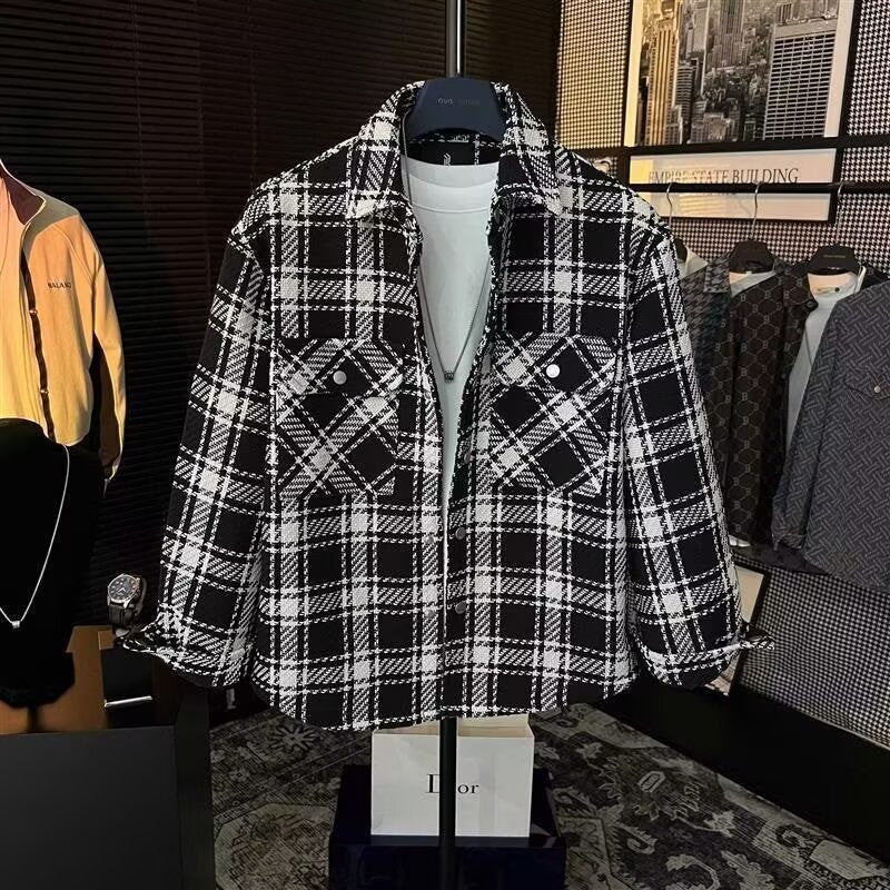 Chanel Plaid Overshirt Men’s 2025 High-End Workwear