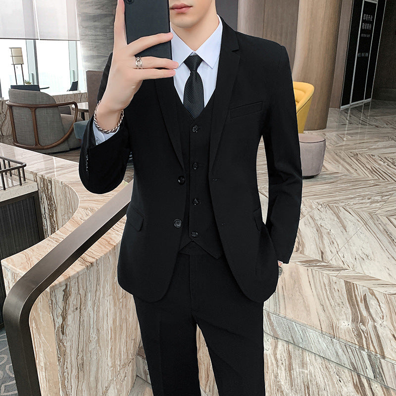 Men’s Slim Groom Wedding Suit Full Formal Set