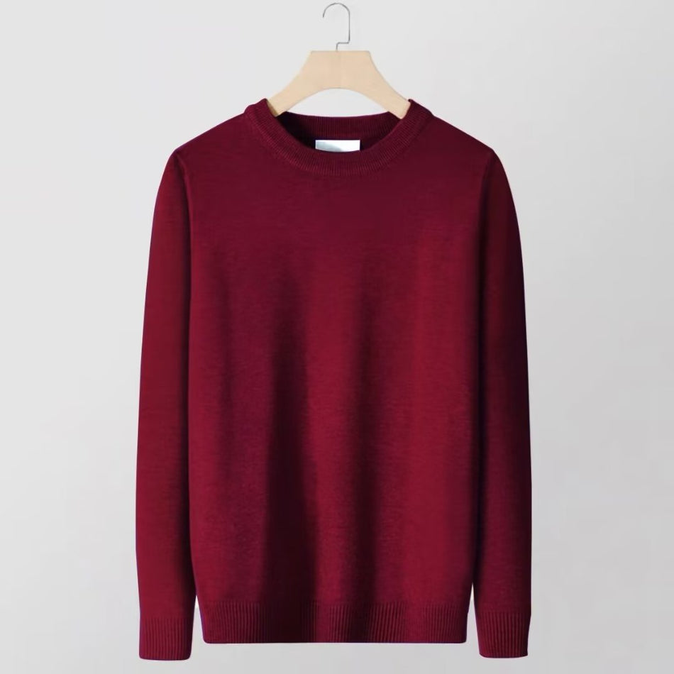 Men’s Thin Winter Sweater Youth Round Neck Casual Pullover