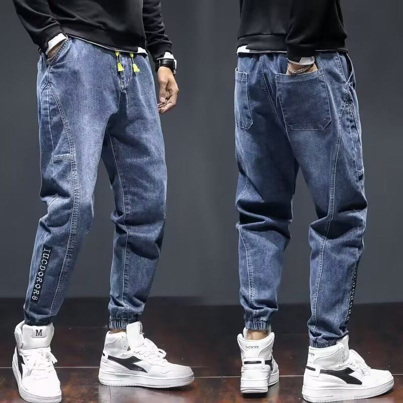 Trendy Men’s Harem Style Loose Tooling Jeans