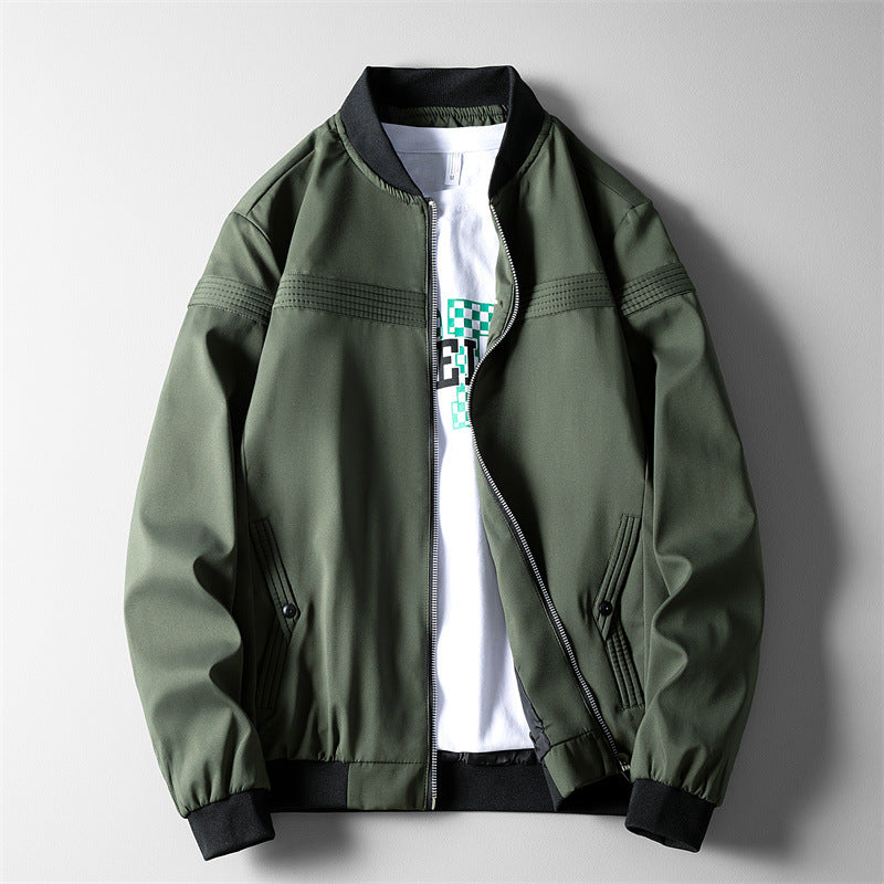 Men’s Korean Pilot Jacket – Spring & Autumn Zip-Up