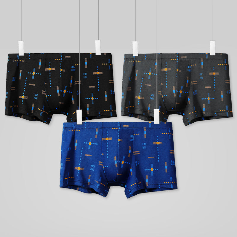 Pack of 4 Mens Loose Cotton Boxer Shorts