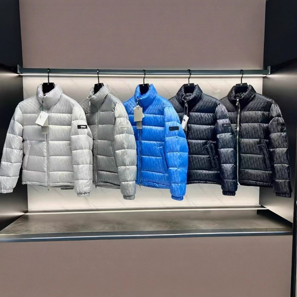 Men’s European Bread-Style Puffer Jacket – White Duck Down