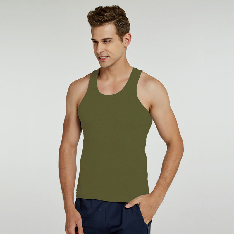 Men's Cotton Short-Sleeve Vest – Summer Bodybuilding Fitness Shirt