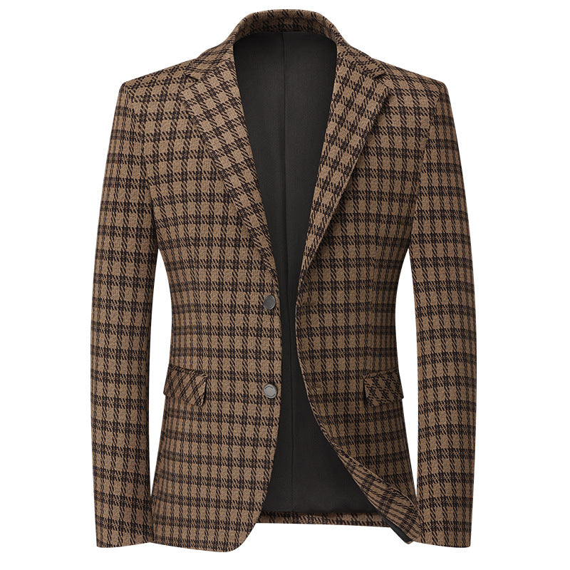 Light Luxury Houndstooth Suit Jacket – Korean Trend Style