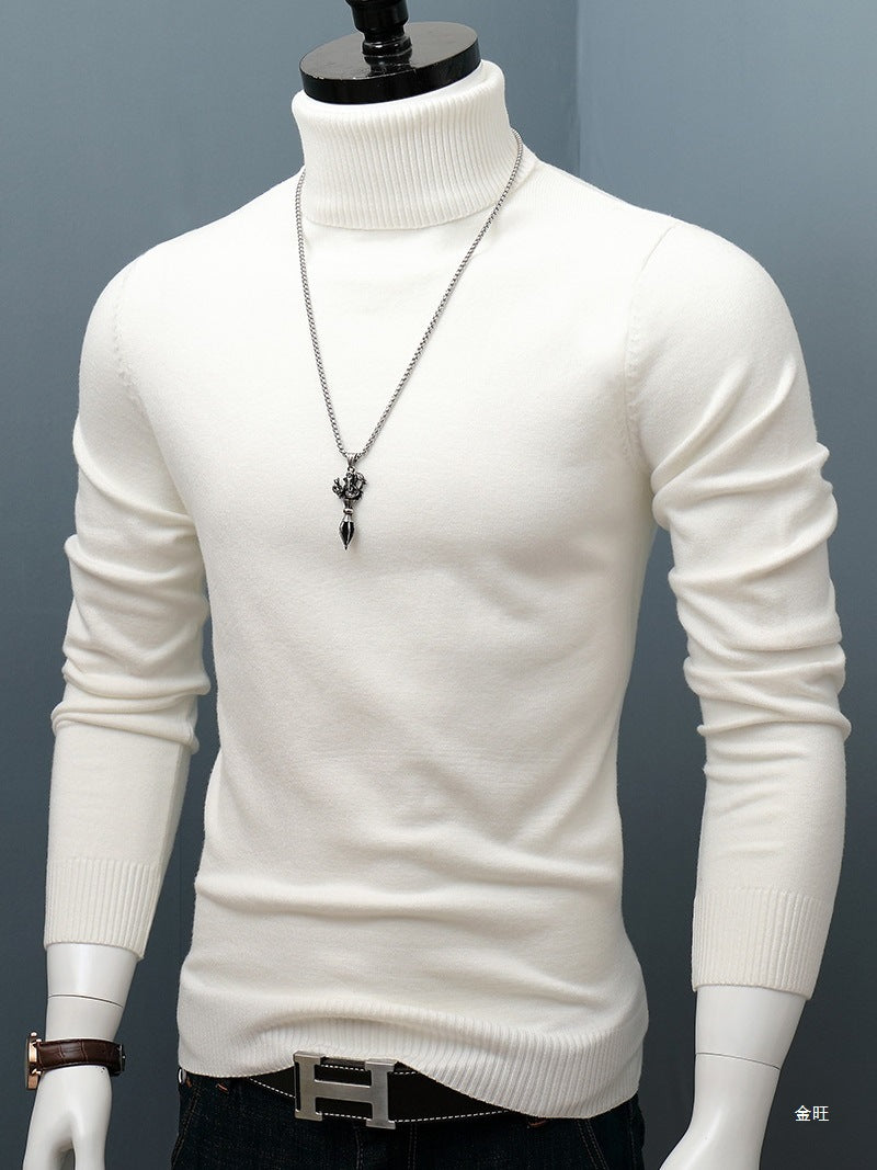 Men’s Slim-Fit Turtleneck Cashmere Sweater – Winter Warm