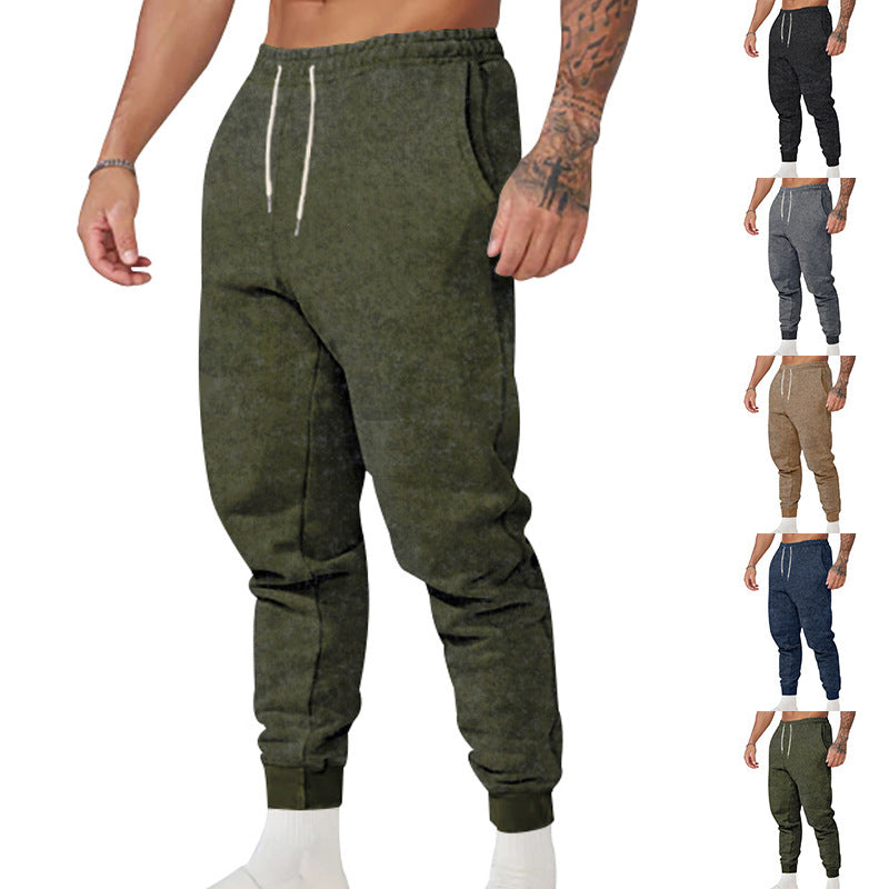 Men’s  Casual Jogging Pants – Slim-Fit Wide-Ankle Retro