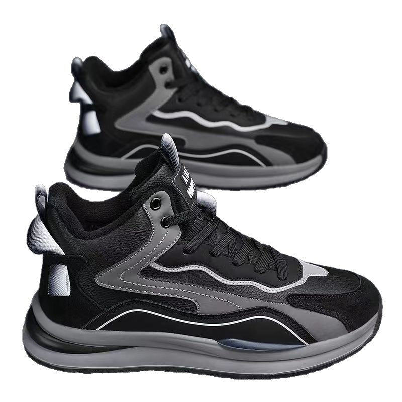 2025 Men’s High-Top Plush Cotton Casual Dad Shoes