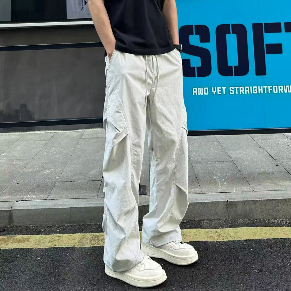 Men’s  Summer Quick-Dry Casual Pants – Loose Pleated