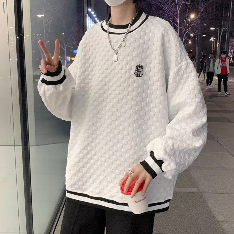 Men’s Heavy Solid Color Sweatshirt – Round Neck Pullover