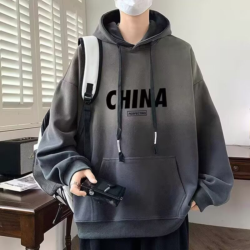 Boys’ Velvet Hooded Sweatshirt Thick Winter Jacket