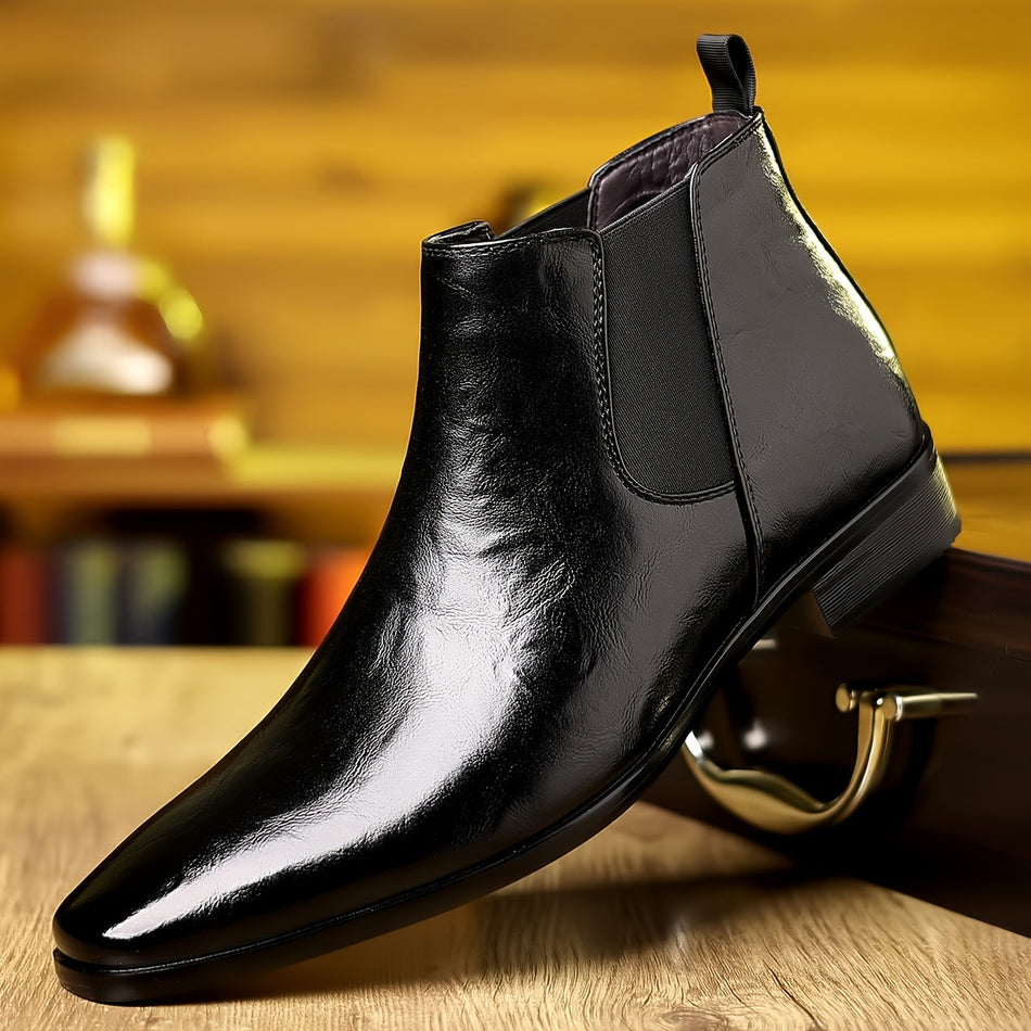 British Pointed Toe Boots – Soft Leather Slip-On