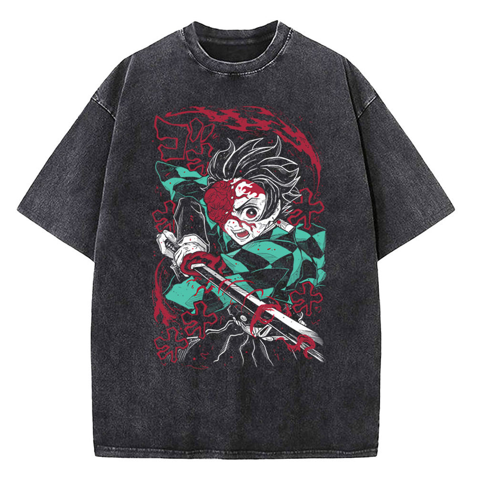 Anime Demon Slayer Kimetsu No Yaiba Cotton Short-Sleeve Tee