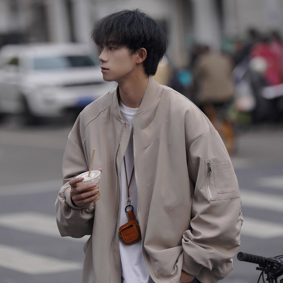 American-Style Men’s Bomber Jacket – High Street Casual