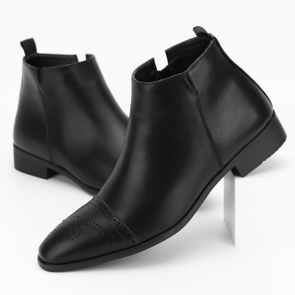 Plus Size Retro Chelsea Boots – Polished Color Style