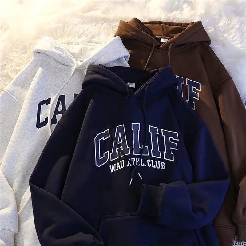Men’s Velvet Hoodie | Autumn Winter Oversize Korean Style Sweatshirt