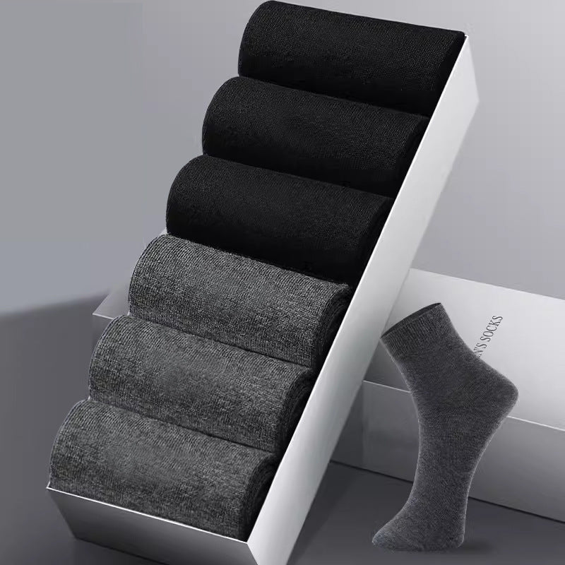 Zhuji Mens Pure Cotton Socks 2025 – All-Season Box