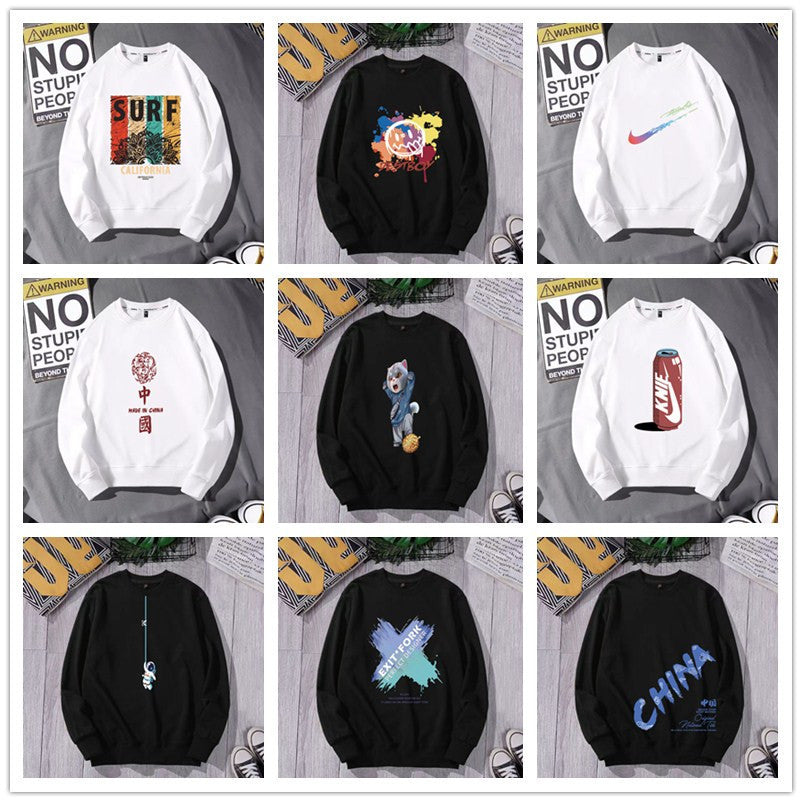 Men’s Fashion Crewneck Sweatshirt – Loose Plus Size Top