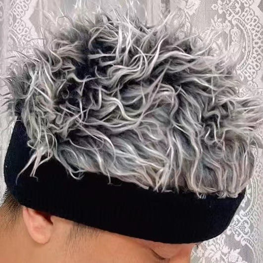 Hip-Hop Wig Beanie – Retro Street Spoof Trend Hat