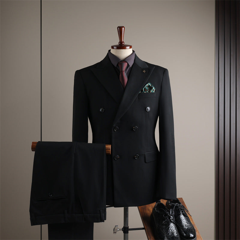 Men’s Black Slim Business Suit Wedding Groom Jacket