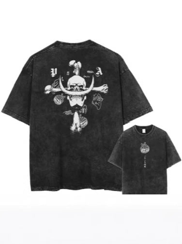 Anime One Piece Luffy Vintage Summer Casual Short Tee Shirts