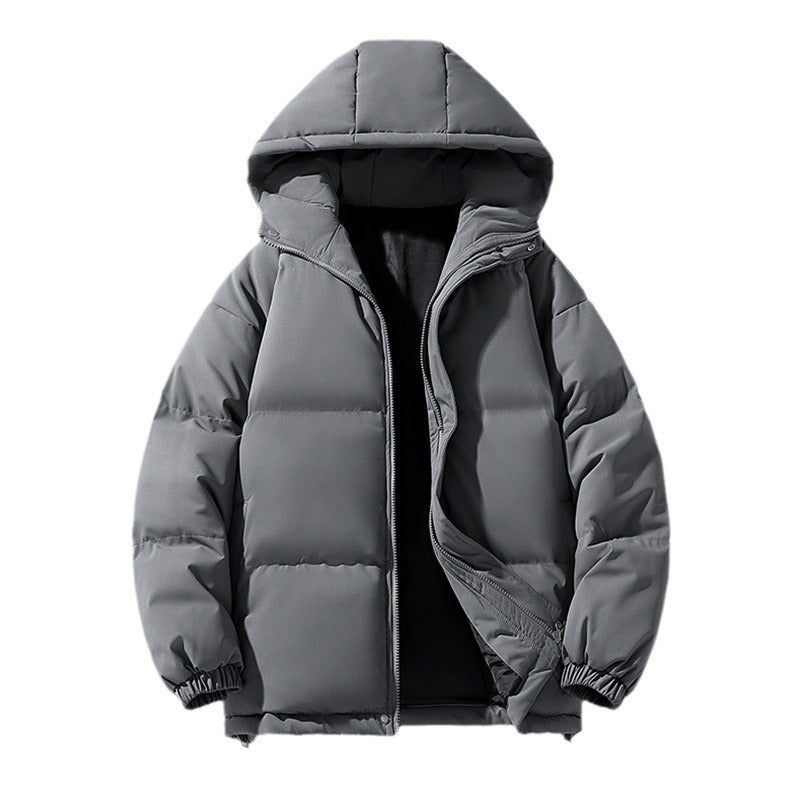 Unisex Plus-Size Cotton-Padded Jacket – Loose Hooded Winter Coat M–8XL