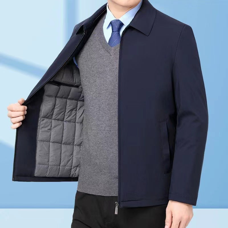 Middle-Aged Business Casual Cotton Jacket – Dad Winter Coat