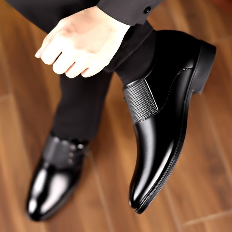 Men’s British Leather Shoes Large Size Business Formal