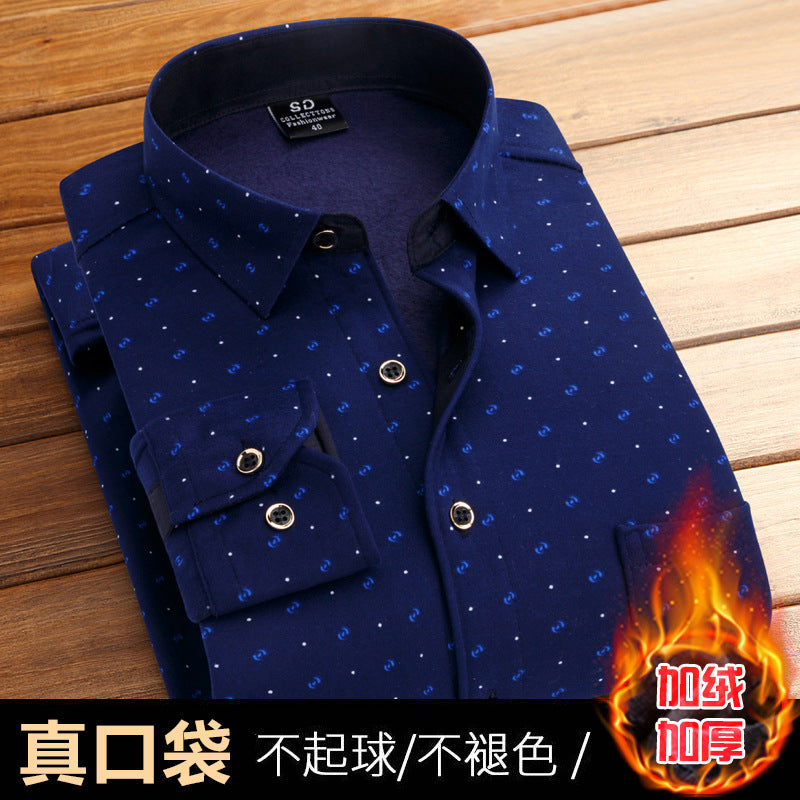 Fleece Lined Warm Plaid Mens Shirt 2025