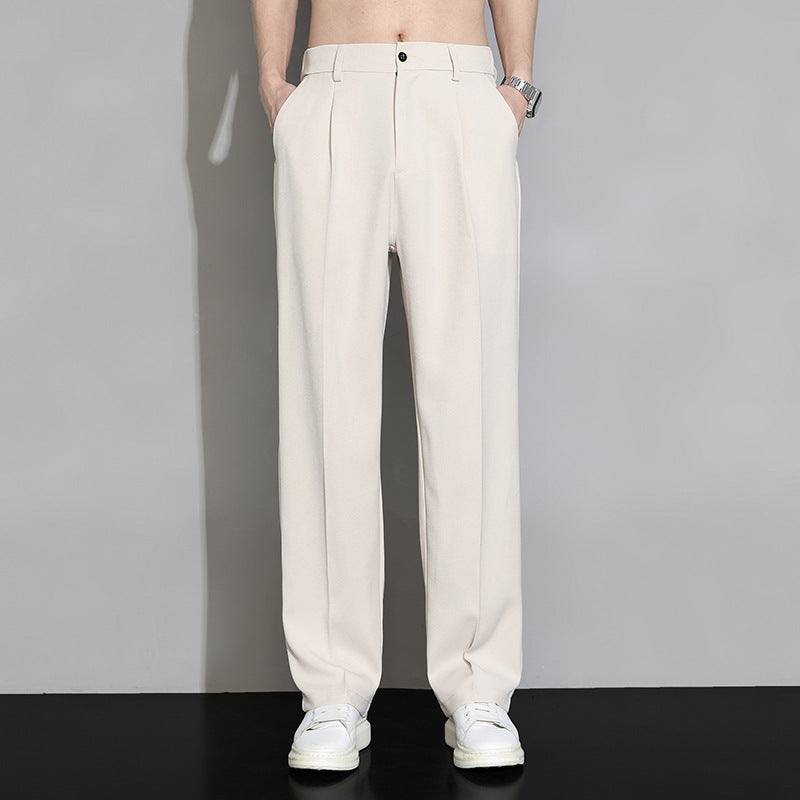 Loose Wide-Leg Ice-Silk Pants for Men