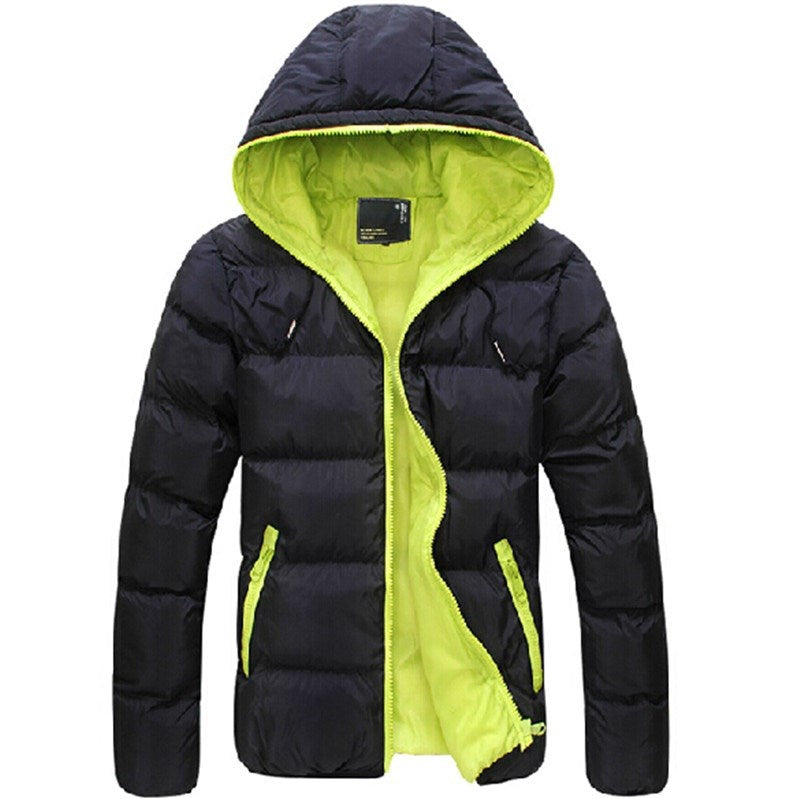 2025 Men’s Winter Hooded Cotton-Padded Jacket – Thick Korean Style