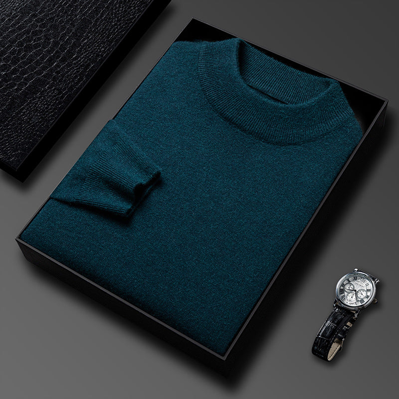 Men’s Anti-Pilling Core-Spun Yarn Sweater – Half Collar