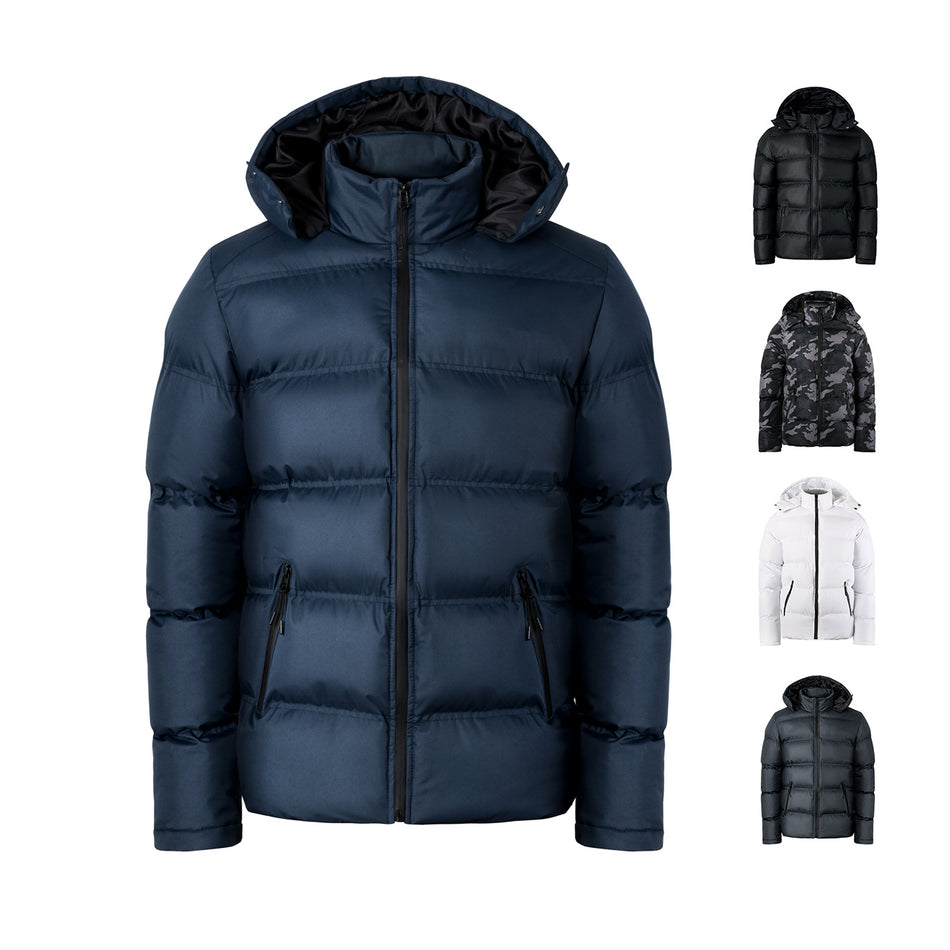 Men’s Plus Size Cotton-Padded Puffer Jacket Waterproof