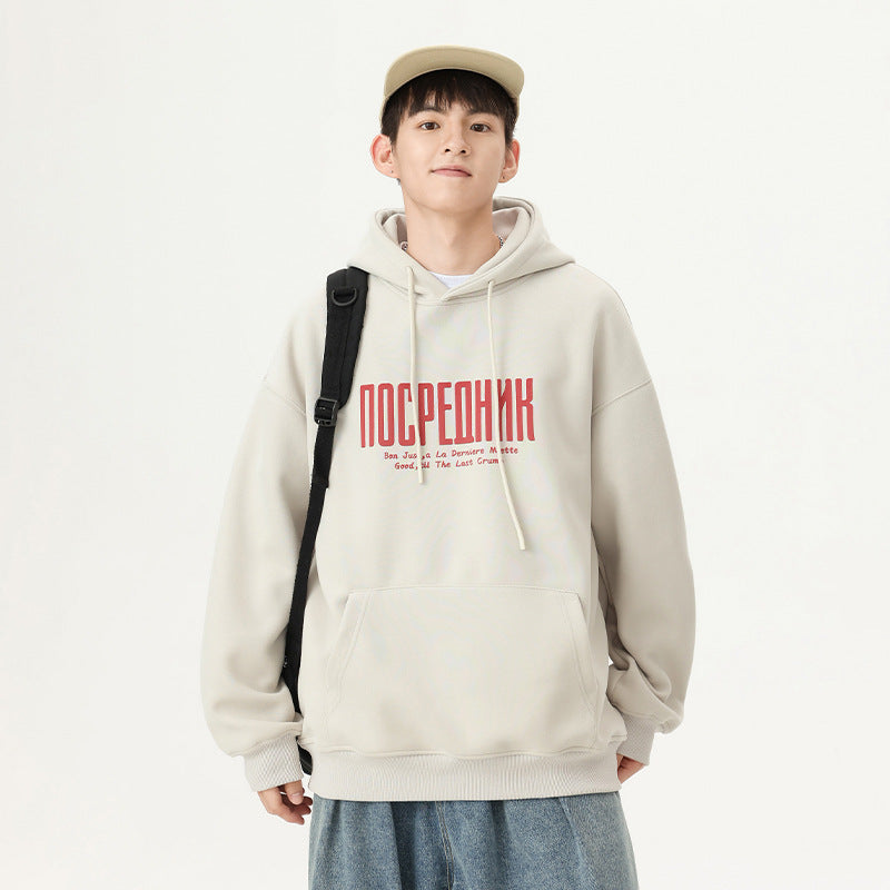 American Heavyweight Loose Hooded Sweatshirt Men 2024