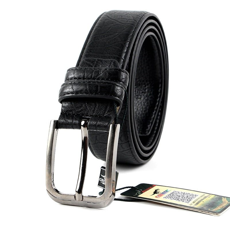 2025 Men’s Pin Buckle Belt – Thick & Durable Microfiber