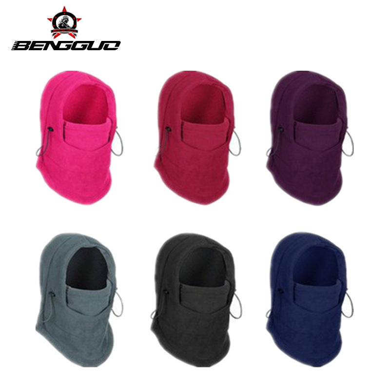 Cross-border Winter Mask Outdoor Riding Windproof Flying Tiger Hat Fleece Headset Hat Thickened Warm Snow Hat Mask