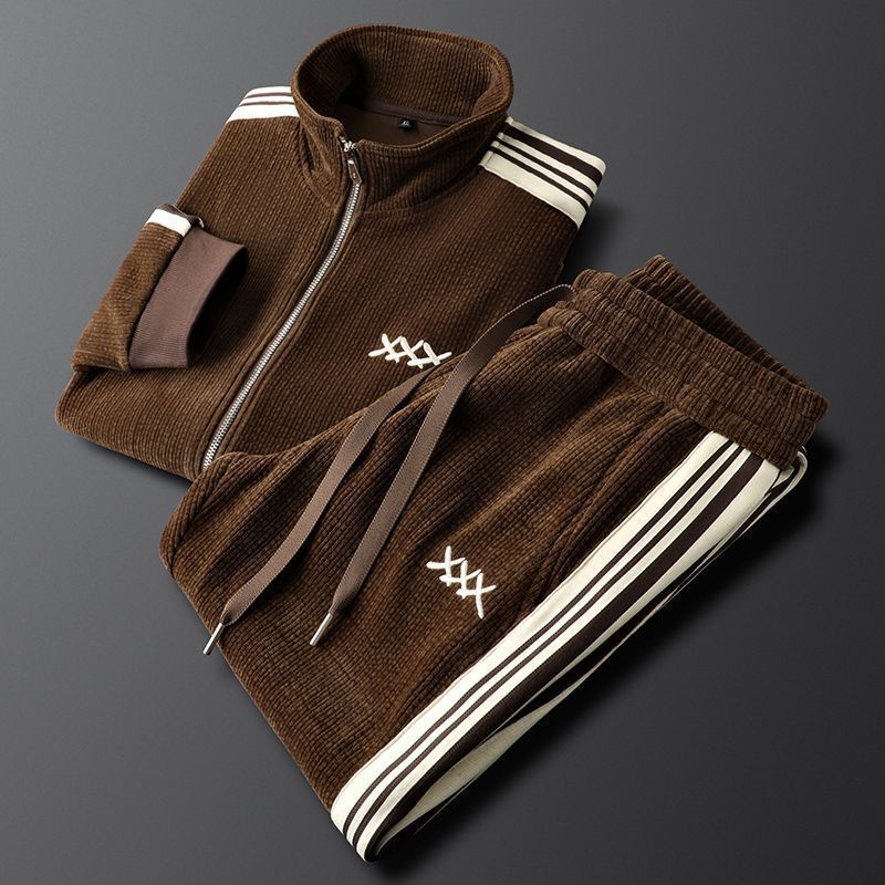 Men’s Stand-Up Collar Sports Set – Casual Winter