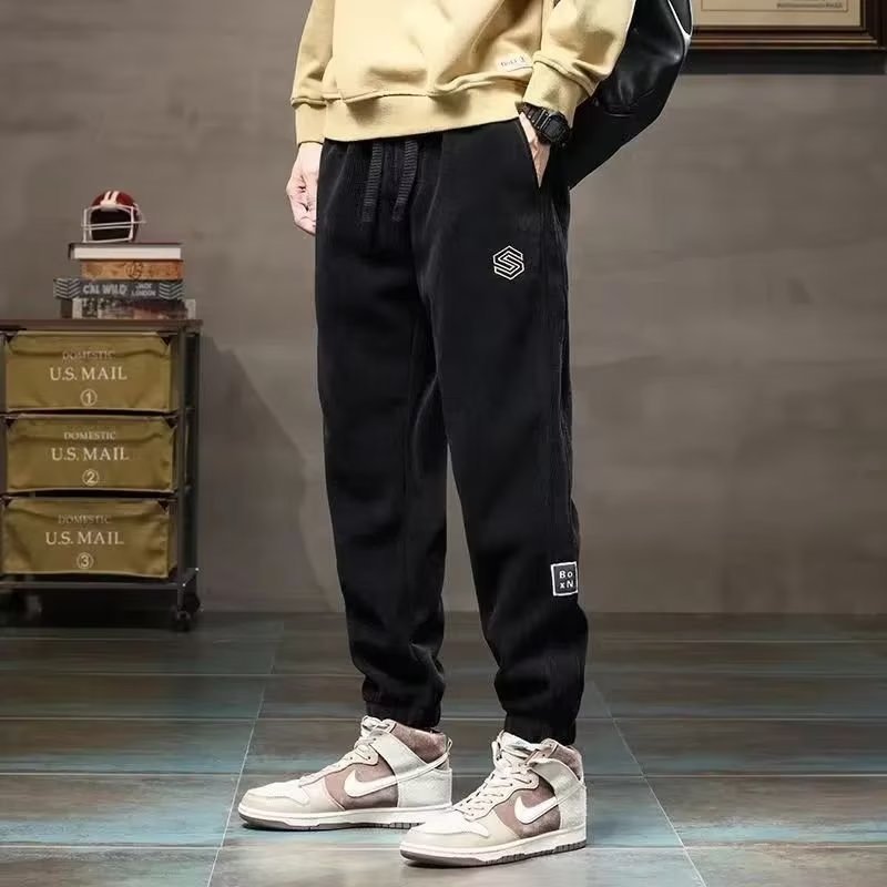 Chenille Corduroy Fleece Sweatpants Men