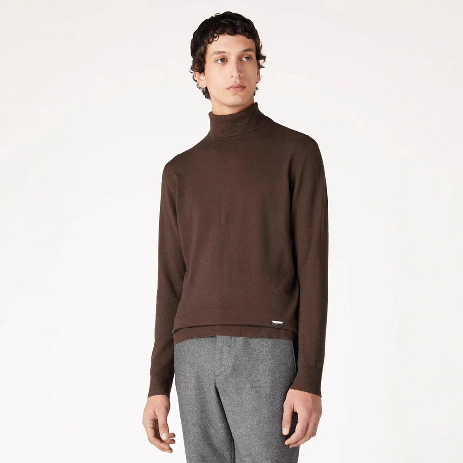 Men’s High-End Brioni-Style Wool Sweater – Medium Thick