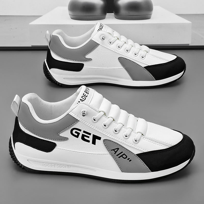 Men’s Casual Sports Shoes –  Summer Leather Slip-On Sneakers