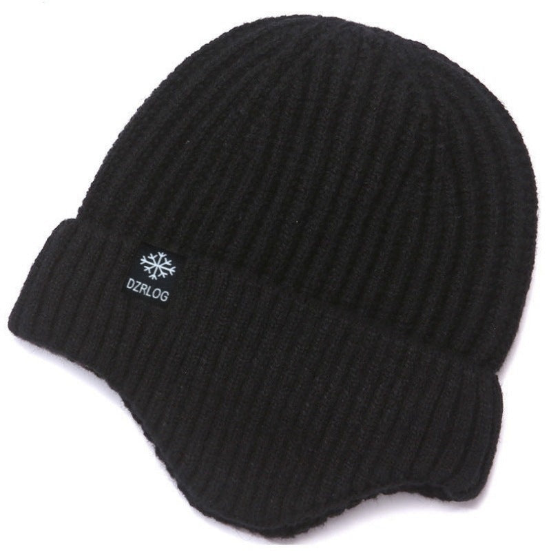 Elderly Winter Beanie with Scarf – Thick Plush Warm Hat