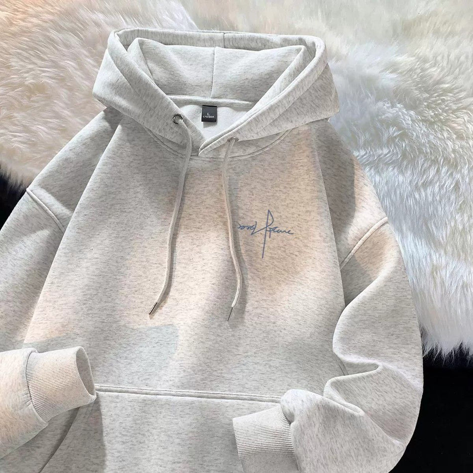 Bomosh Youth Fleece Sweatshirt Men Thickened Warm Hoodie