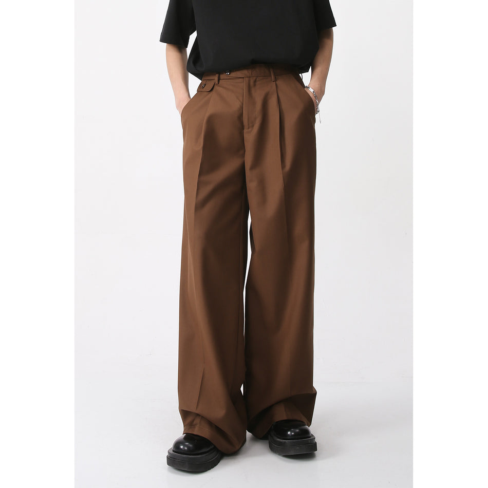 Men’s Retro Casual Suit Pants – 2025 Korean Loose Straight