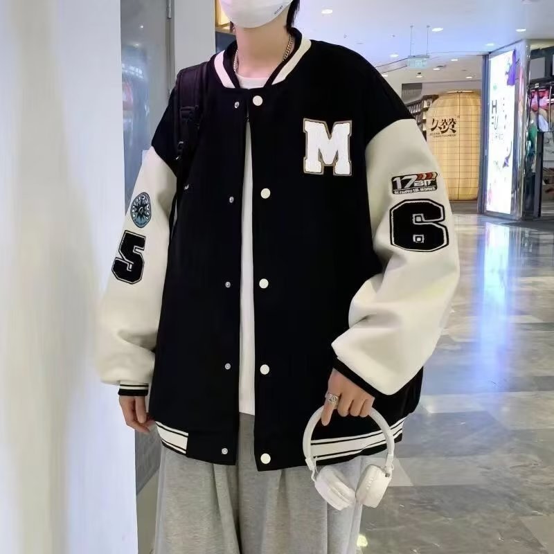 Youth Loose Baseball Jacket for Men – Autumn Trend