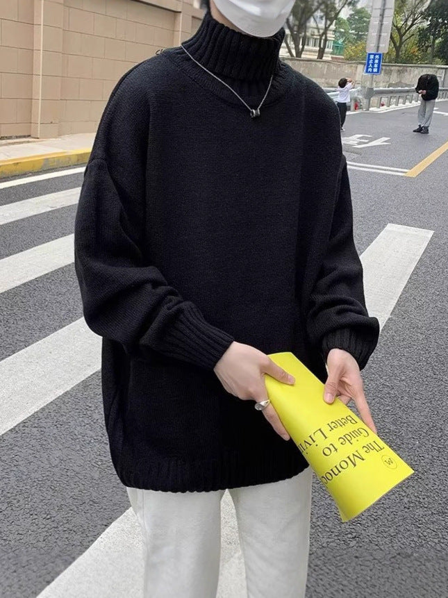 2025 Korean Style Men’s Retro Turtleneck Knitwear