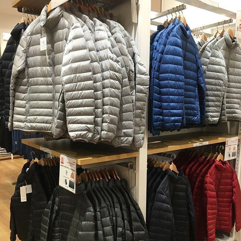 Men’s Lightweight Hooded Down Cotton Jacket – Short Stand-Collar, Plus Size