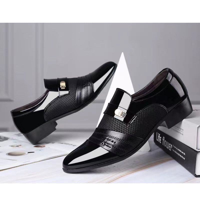 Men’s Large Size Formal Leather Shoes Summer Breathable