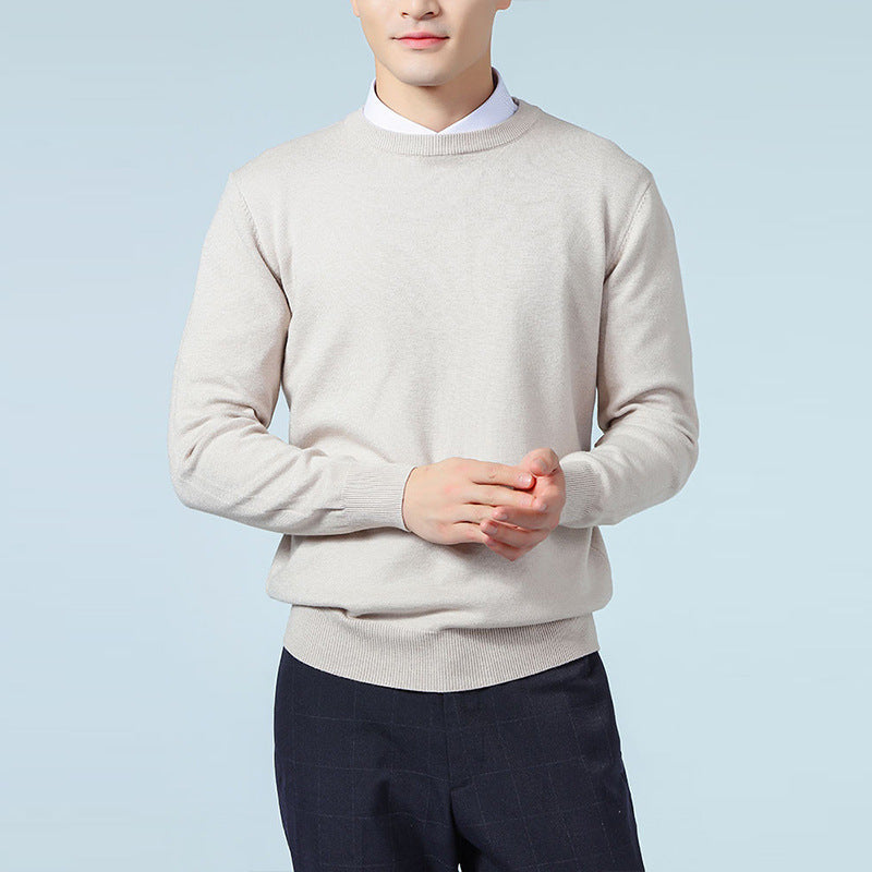 Men's Round-Neck Pullover – Autumn Winter Loose Knit Sweater